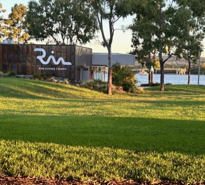 Exterior view of Riva at the riverside.
