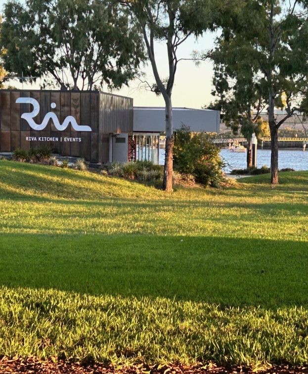 Exterior view of Riva at the riverside.